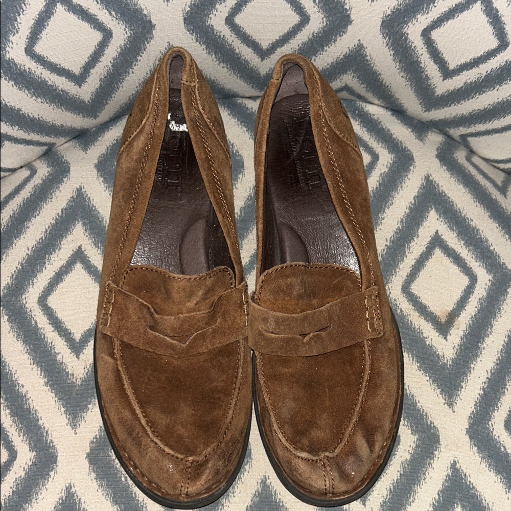 Born Brown Suede Loafers 10